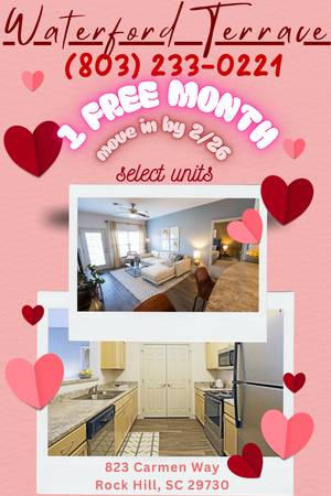 2 BR! 1 FREE MONTH! MOVE IN BY 2/26/26 1