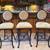 3 Bronze Finish Metal Swivel Bar Stools With Tan Seat And Back Cushion 1 thumbnail