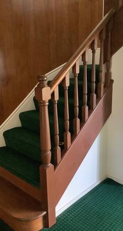 FLASH SALE!!! 48" long x 36"High Oak Stair railing 1