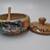 Hand painted carved wood bowl with lid and spoon from Bulgaria (OBO) 7 thumbnail
