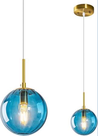 NEW Blue Glass Pendant Lights Kitchen Island Lighting 66” 1