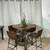 Round Pub  High Table & 4 Bucket Seat Chairs ASHLEY FURNITURE 10 thumbnail