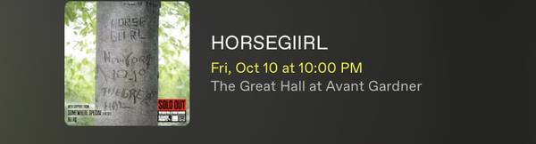 HORSEGIIRL@ Avant Gardner x 2 tickets 1