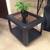 Black End table with beveled glass top 4 thumbnail