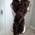 Vintage Fox Fur Stole Boa with 2 Tails Chocolate Brown Wrap 1980s Used 1 thumbnail