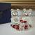 Crystal bears with a honey pot on mirrored glass 7 thumbnail