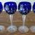 Ajka Crystal Cobalt to Clear Arabella Bohemian Wine Goblet Hungary 1 thumbnail