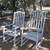 Oversized Vintage Two (2) Matching Rocking Chairs (Set) White 3 thumbnail