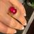 Solid Yellow Gold Ring (Size 7-8) with Beautiful Big Spinel Stone 11 thumbnail