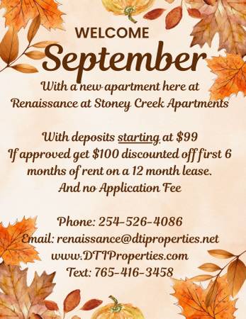 $669 / 1br - 570ft2 - Welcome Home (Killeen)63843414201601120