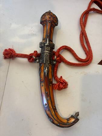 Morrocan Koumiya Berber Dagger  1930s Silver & bone 1