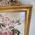 Antique Style Rose Centifolia Flower Gold Frame Picture 3 thumbnail