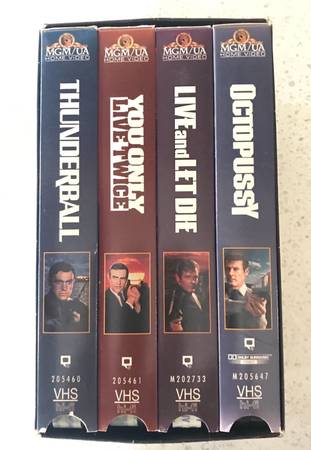 James Bond 007 Gift Set Volume 2 VHS, 4-Tape Set 1
