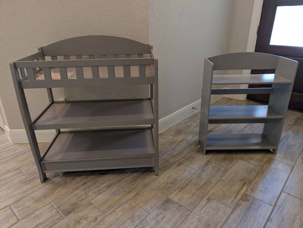 Changing Table with Matching Bookshelf 1