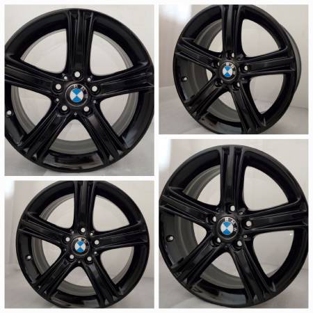 17" BMW 3 Series Gloss Black OEM Wheels Rims 328 428 1