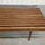 SLAT BENCH Coffee Table w/ Leather Cushion - Mid Century Modern 12 thumbnail