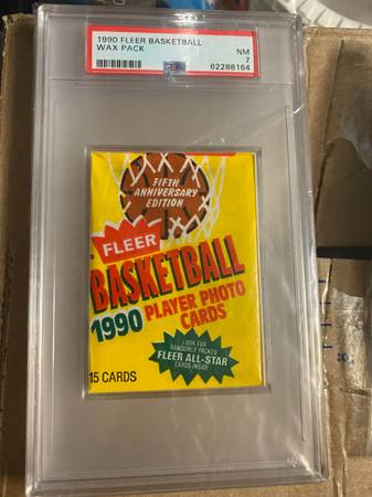 1990 Fleer basketball pack - PSA 7 1