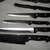 set of 10 Regent stainless knifes in wood table top block 7 thumbnail