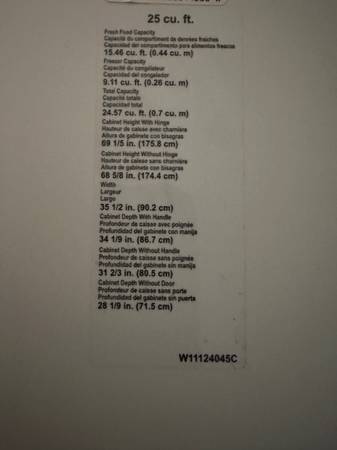 Amana refrigerator 1