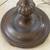 Art Deco Antique Bronze Finish Pedestal Torchiere Lamp w/ Glass Shade 13 thumbnail