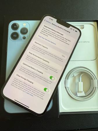 iPhone 13 Pro Max 256 GB azul - $550 (Manhattan)63470648535811122