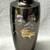 SET OF 4 - VINTAGE VASES - Oriental Brass Etched Metal - Gold Black 3 thumbnail
