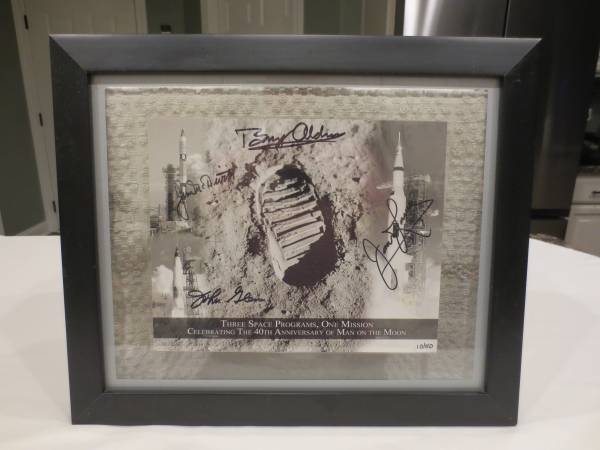 Extremely Rare Signed Framed Print 40th Anniversary Apollo 11 - Buzz 1