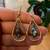 Sterling Silver Drop Earrings with beautiful Design and Mother  Pearl 1 thumbnail