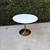 CB2 Round Dining Table – 39.5" – Brass Base, White Top 1 thumbnail
