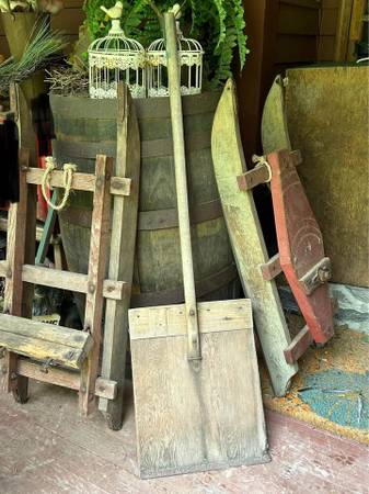 Antique wooden shovel. 1