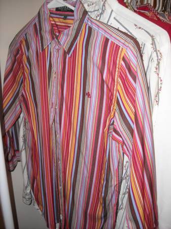 Ralph Lauren, Green Label, 3/4 Sleeve, Striped Blouse - PP 1