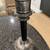 Black and silver plate candlestick holder 2 thumbnail