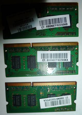 Memory 2GB 1Rx8 PC3-10600S-09-10-ZZZ - $6 (Alexadria,VA)63471266552707121