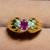 Vintage Lab-Created Ruby and Natural Diamond 14K Ring 13 thumbnail