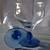 TWO BLUE GLASS GOBLETS, NEW 4 thumbnail