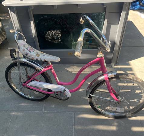 Schwinn youth sting ray bike pink with banana seat old school 1