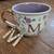 Mug with Keychain - "M" Monogram Floral Design - Petal & Pearl - NEW 1 thumbnail