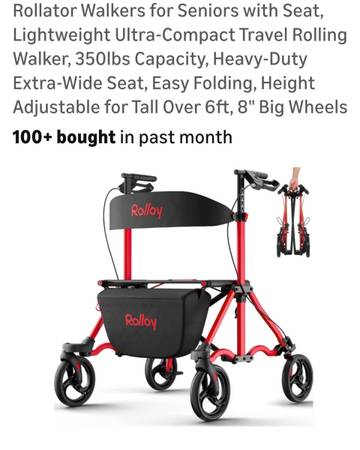 Rolly Rollator Walker for Seniors ~ New In Box 1