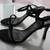 Stuart Weitzman Black Suede Sandals/Heels - 8 1/2 M 1 thumbnail