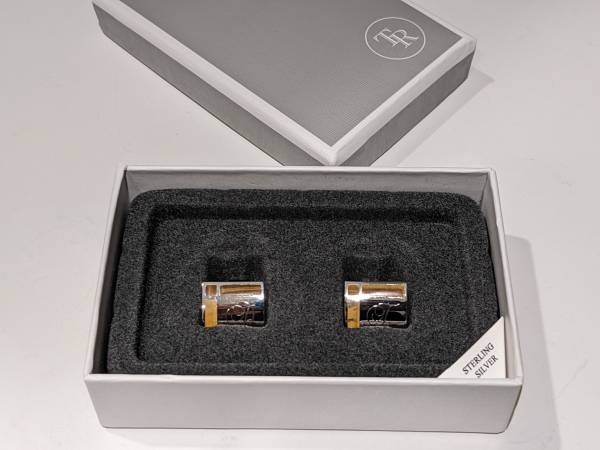 THINGS REMEMBERED INITIALS D/T 925 STERLING SILVER CUFFLINKS 1