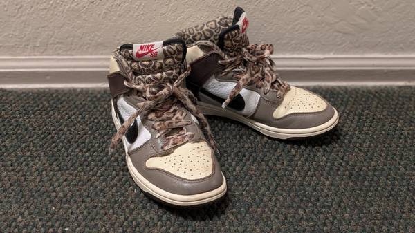 Authentic 2008 Nike SB Dunk High "Ferris Bueller" Cheetah Print US 5 1