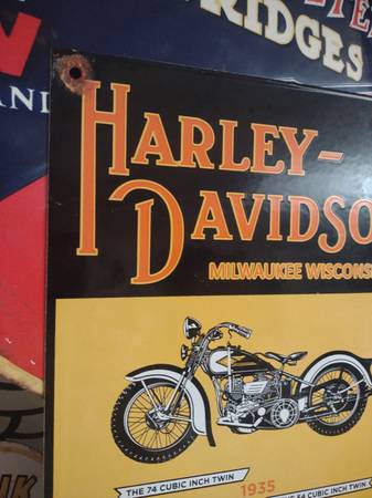 Vintage rare Harley-Davidson porcelain metal sign - $300 (Maryville)62926967492355122
