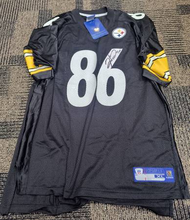HINES WARD Autographed / Signed PITTSBURGH STEELERS JERSEY 1