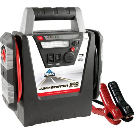 Peak Jump-Starter 900 Peak Amps - USB Outlet, Rechargeable, Portable, 1
