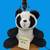 Vtg 80s 15x8 Panda Bear Lamp with Wooden Base (Shade Not Included) 2 thumbnail