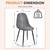 Homy Casa · Charlton Terry Fabric Dining Chairs Set of 4 – Grey Uphols 4 thumbnail
