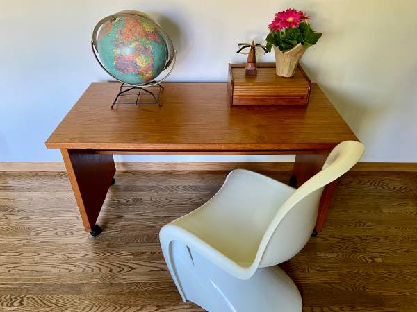 Vintage Danish Modern Teak Desk - $30063470464921985121