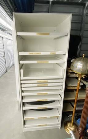 White IKEA Wardrobe with Trays 1