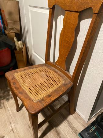 Accent chair - wood with cain 1