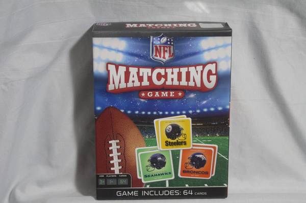 NFL Matching Game 64 Card Memory Game With All 32 Teams Ages 3 & Up 1